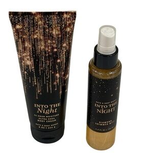 NEW Bath & Body Works ~  Into The Night Body Cream and Shimmer Mist Set
